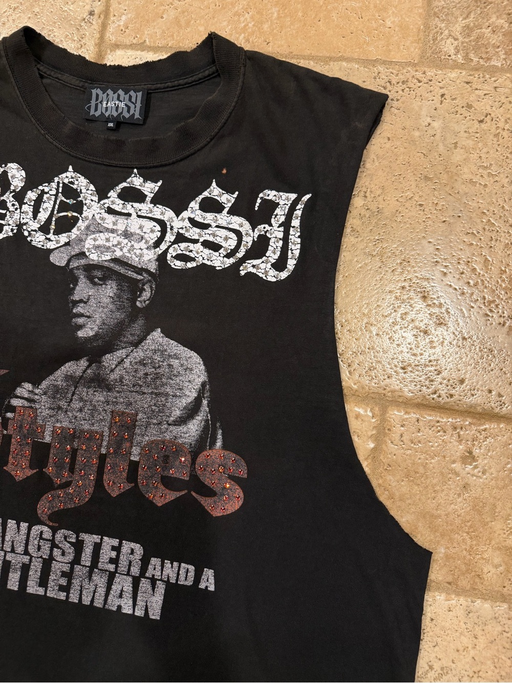 Bossi Rhinestone Embellished Vintage Styles P Ruff Ryders Rap Tee - Picture 12 of 16